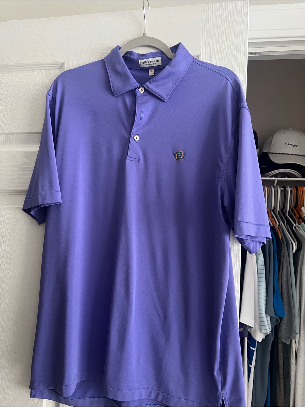 Peter Millar Purple Performance Polo Shirt Oakmont